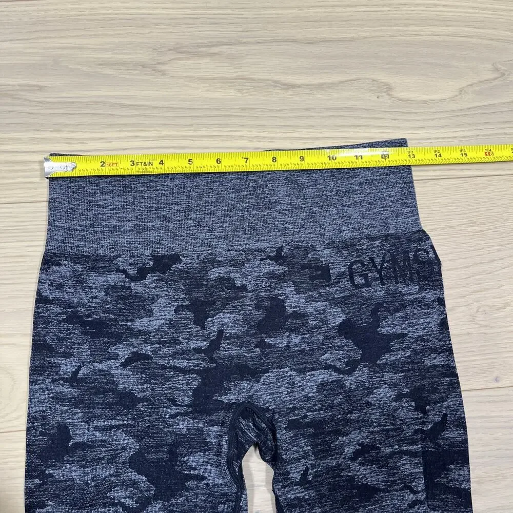 Gymshark Women’s Adapt Camo Seamless Leggings Black Grey - Picture 4 of 10